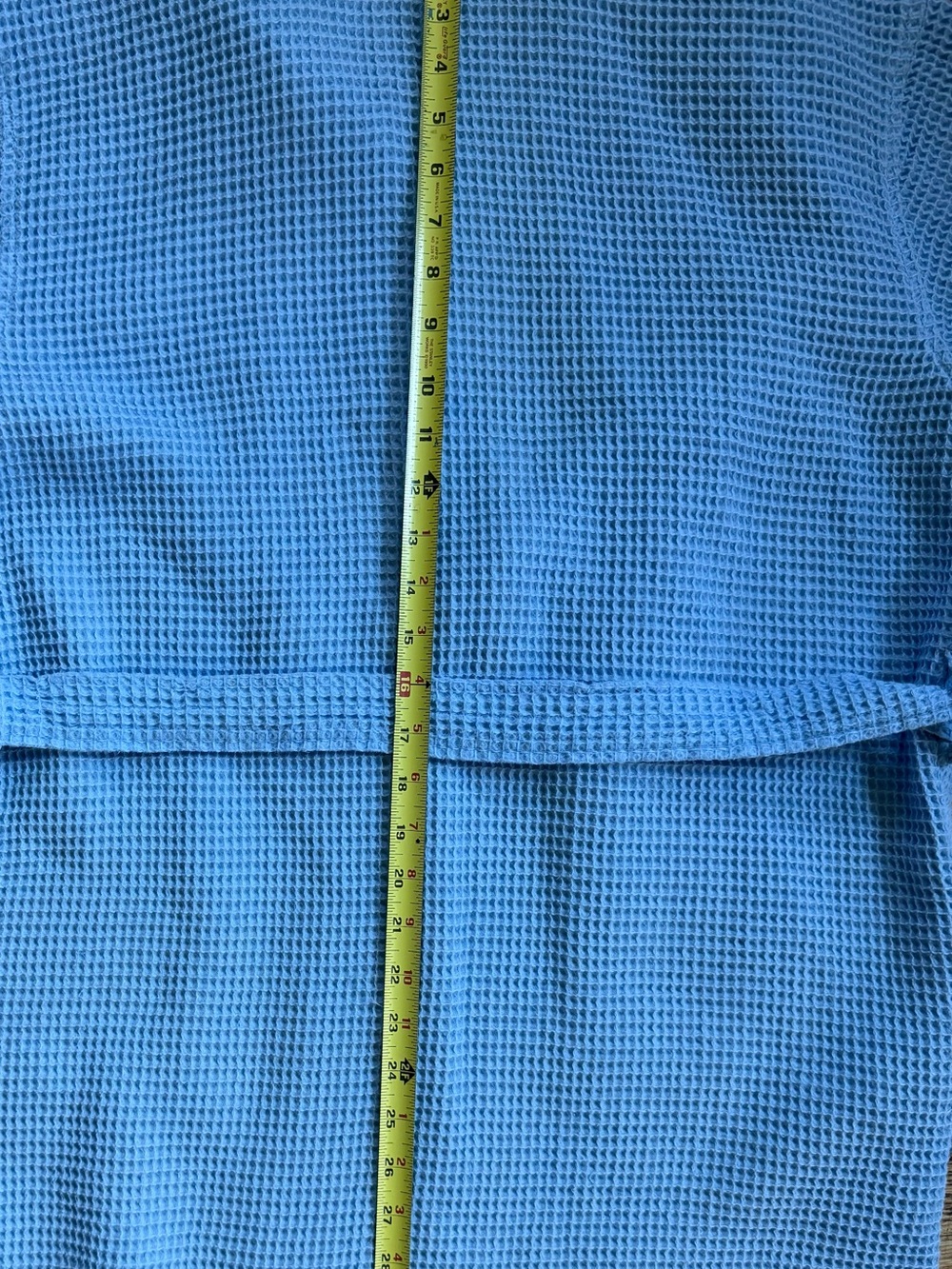 Light Blue Waffle Knit Robe - Picture 4 of 7